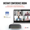 HP Poly Sync 10 USB-A USB-C Speakerphone, PC, ασημί, 0.715 m, IP64, Windows 10, Windows 11, MacOS