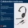 HP Poly Blackwire 5210 Μονοφωνικό Headset USB-C + Βύσμα 3.5mm + Προσαρμογέας USB-C/A