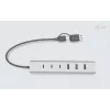 i-tec USB-C/USB-A Μεταλλικό HUB φόρτισης 7 θυρών (3x USB-C, 4x USB-A)