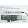 i-tec USB-C/USB-A Μεταλλικό HUB φόρτισης 7 θυρών (3x USB-C, 4x USB-A)