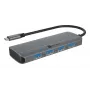 ICY BOX IB-DK4022a-CPD Ενσύρματο USB 3.2 Gen 1 (3.1 Gen 1) Type-C Αλουμίνιο, Ασημί