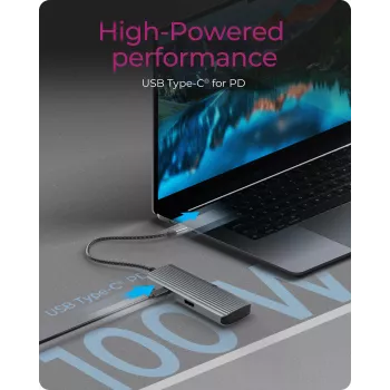 ICY BOX IB-DK4022a-CPD Ενσύρματο USB 3.2 Gen 1 (3.1 Gen 1) Type-C Αλουμίνιο, Ασημί