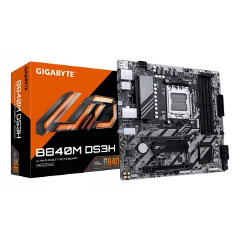 GIGABYTE B840M DS3H Μητρική - AMD Ryzen 9000 CPUs, 8+2+2 φάσεις VRM, έως 8200 MHz DDR5, 2x PCIe 4.0 M.2, 2,5 GbE LAN, USB 3.2 Gen 1