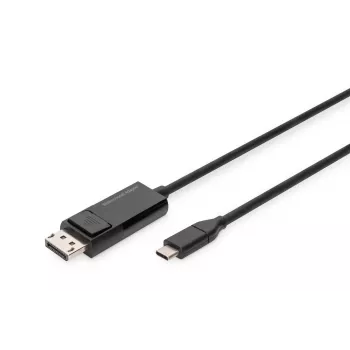 DIGITUS USB Type-C σε DisplayPort αμφίδρομο, μέγιστη ανάλυση 8K 30 Hz, μήκος 2 m, μαύρο
