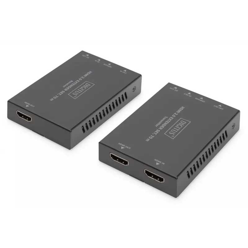 Σετ επέκτασης DIGITUS HDMI 2.0 70m 4K/60Hz 18 Gbps HDCP 2.2 HDR PoC