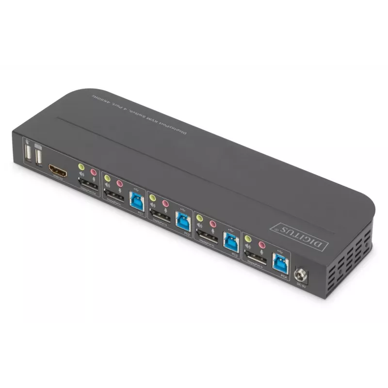 Διακόπτης KVM DIGITUS 4x1 DP DP/HDMI Out USB 4Kx2K 60Hz