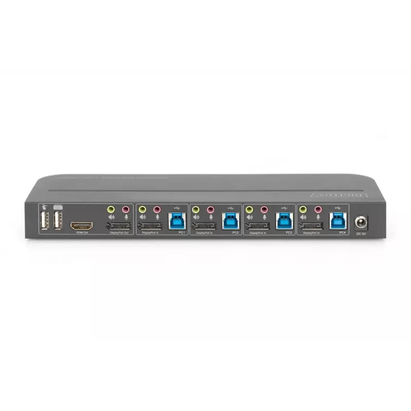 Διακόπτης KVM DIGITUS 4x1 DP DP/HDMI Out USB 4Kx2K 60Hz