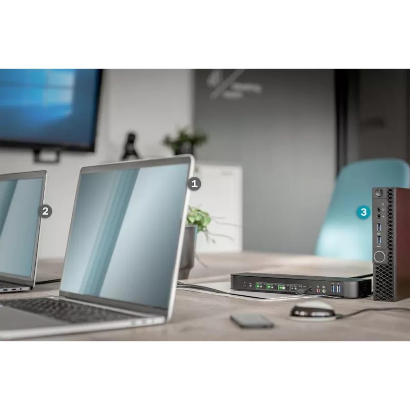 Διακόπτης KVM DIGITUS 4x1 DP DP/HDMI Out USB 4Kx2K 60Hz