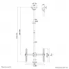 Βάση οροφής οθόνης/τηλεόρασης Neomounts CL35-440BL16L 37-70 ίντσες - H 106-156 cm