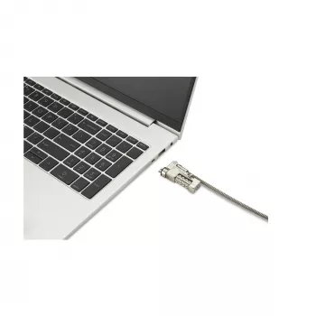Kensington λεπτό NanoSaver 2.0 EQ κλειδαριά laptop με συνδυασμό, 1,8 m, Kensington, κλειδαριά με αριθμούς, ανοξείδωτο χάλυβας, χάλυβας ψευδαργύρου, ασημί
