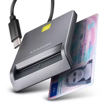 Αναγνώστης καρτών Axagon CRE-SM3TC USB 2.0 Type-C γκρι SmartMedia