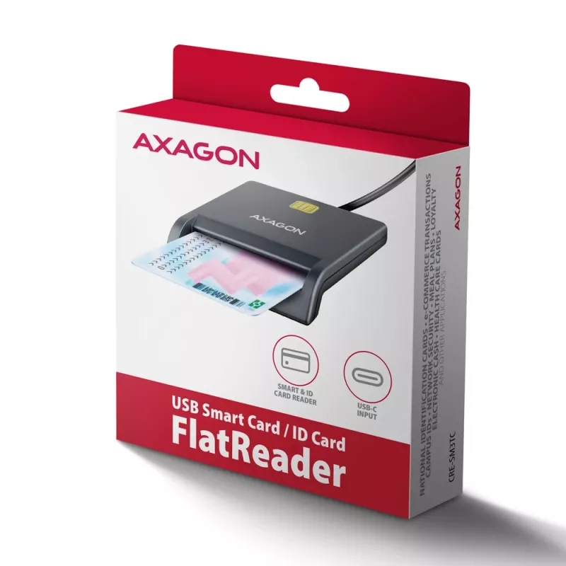 Αναγνώστης καρτών Axagon CRE-SM3TC USB 2.0 Type-C γκρι SmartMedia