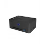 ICY BOX IB-1233CL-CR σταθμός σύνδεσης και κλωνοποίησης 2 θέσεων για SSD/HDD 2,5/3,5 ιντσών, συσκευή ανάγνωσης καρτών CF/SD, USB-A hub, USB 3.2 Gen 1, μαύρος