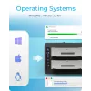 ICY BOX IB-1233CL-CR σταθμός σύνδεσης και κλωνοποίησης 2 θέσεων για SSD/HDD 2,5/3,5 ιντσών, συσκευή ανάγνωσης καρτών CF/SD, USB-A hub, USB 3.2 Gen 1, μαύρος