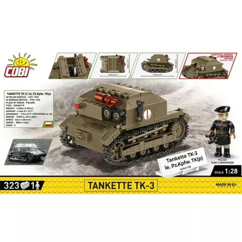 Cobi Blocks Tankette TK-3 σετ κατασκευής – 323 τεμάχια