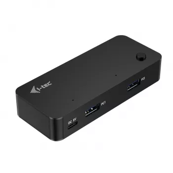 i-tec Universal KVM HUB 2x USB-C 2x USB-A 3.0 5000 Mbit/s μαύρο