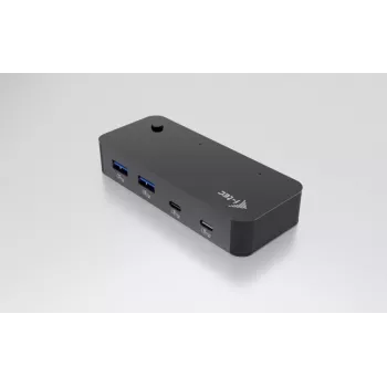 i-tec Universal KVM HUB 2x USB-C 2x USB-A 3.0 5000 Mbit/s μαύρο