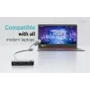 i-tec Universal KVM HUB 2x USB-C 2x USB-A 3.0 5000 Mbit/s μαύρο