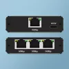 Ethernet splitter QOLTEC 52294 1x3 RJ45 με είσοδο τροφοδοσίας USB-C