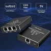 Ethernet splitter QOLTEC 52294 1x3 RJ45 με είσοδο τροφοδοσίας USB-C