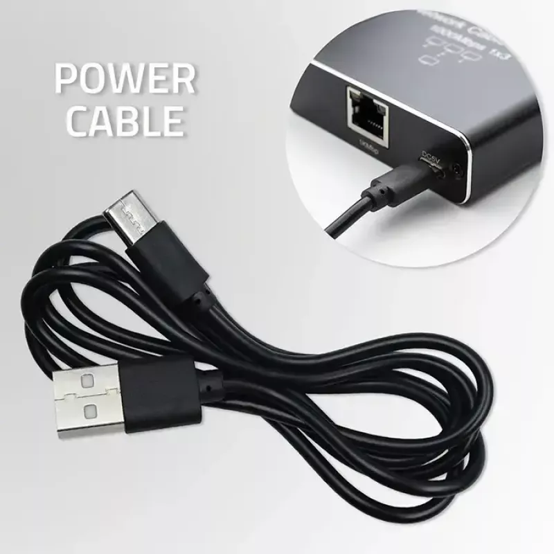 Ethernet splitter QOLTEC 52294 1x3 RJ45 με είσοδο τροφοδοσίας USB-C