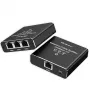 Ethernet splitter QOLTEC 52294 1x3 RJ45 με είσοδο τροφοδοσίας USB-C