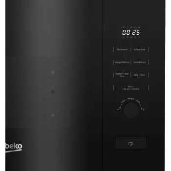 Beko BMGB20212B εντοιχιζόμενος φούρνος μικροκυμάτων με γκριλ, 20 l, 800 W, γκριλ 1000 W, περιστρεφόμενο πιάτο 31,5 cm, ηλεκτρονικός έλεγχος, μαύρος