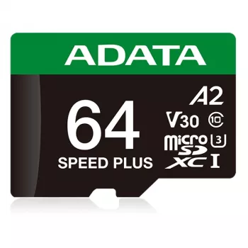 Κάρτα MicroSDXC ADATA Speed Plus 64 GB UHS Class 3 Μοντέλο UD64GUI3V30A2SP-RA1