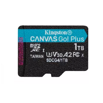 Kingston Technology 1TB microSDXC Canvas Go Plus Gen4 200R A2 U3 ατομική συσκευασία χωρίς αντάπτορα