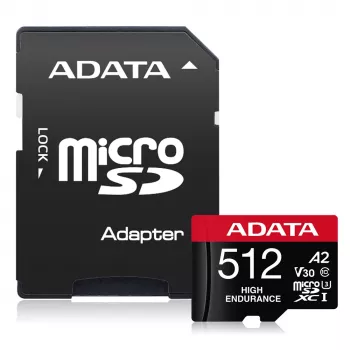 Κάρτα μνήμης MicroSDXC ADATA 512GB UHS‑I U3 V30 Class 10 A2, 100/85 MB/s, αδιάβροχη