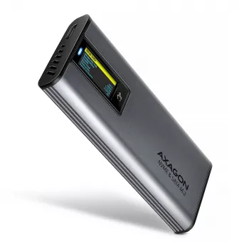 Axagon EEM2-SD2 USB-C 10Gbps - θήκη DISPLAY για M.2 NVMe & SATA SSD