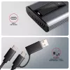 Axagon EEM2-SD2 USB-C 10Gbps - θήκη DISPLAY για M.2 NVMe & SATA SSD