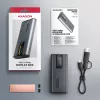 Axagon EEM2-SD2 USB-C 10Gbps - θήκη DISPLAY για M.2 NVMe & SATA SSD