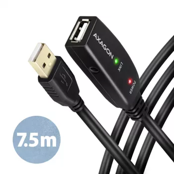 Axagon ADR-207 καλώδιο επέκτασης USB 7,5 m USB 2.0 μαύρο