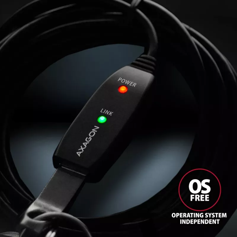 Axagon ADR-207 καλώδιο επέκτασης USB 7,5 m USB 2.0 μαύρο