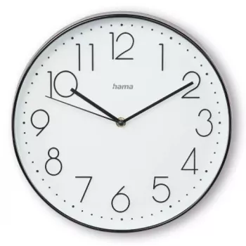 Ρολόι quartz Hama Corsica Στρογγυλό Μαύρο Λευκό Μπαταρία AA 30 cm