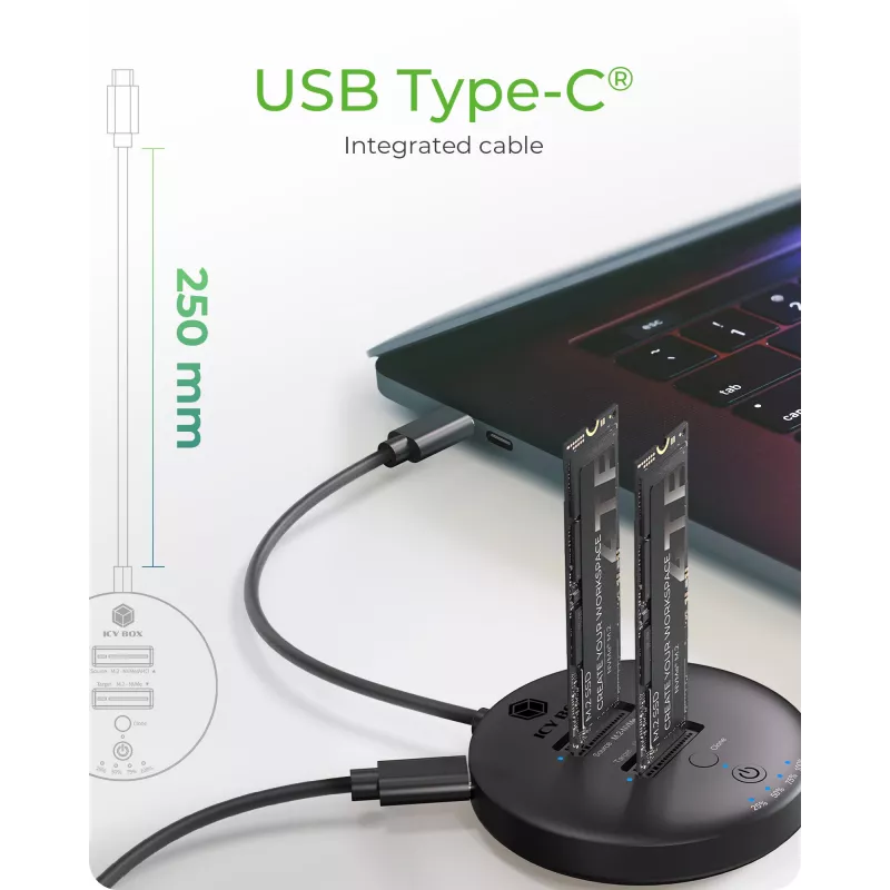 ICY BOX IB-1612MCL-C31 USB 3.2 Gen 2 (3.1 Gen 1) Type-C μαύρο