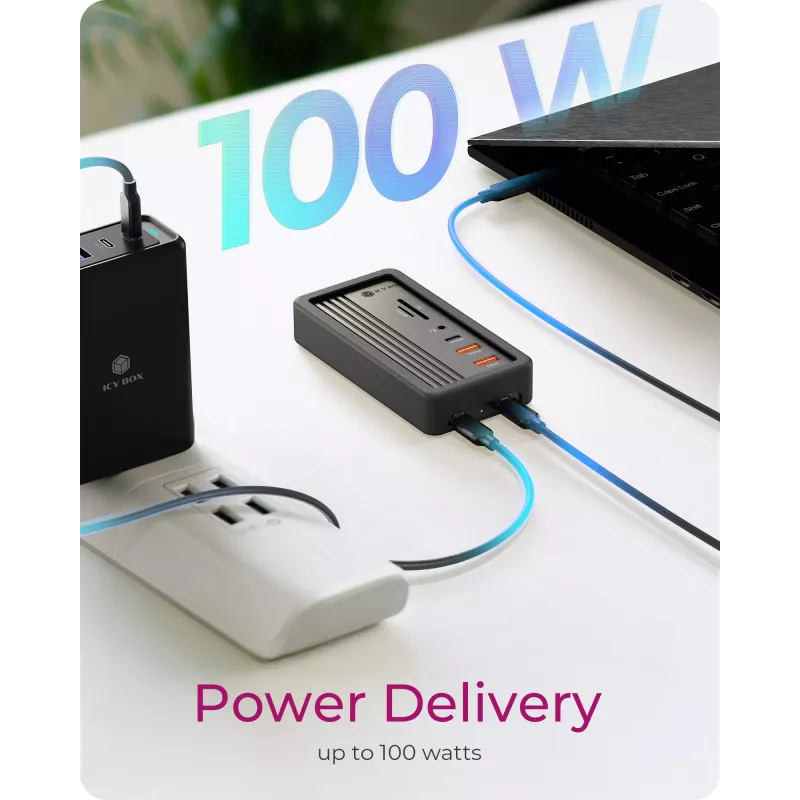 ICY BOX IB-DK4072M-CU31 USB 3.2 Gen 2 (3.1 Gen 1) Type-C μαύρο