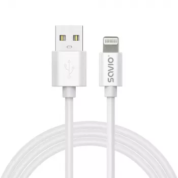 Καλώδιο USB Savio CL-192 1m USB A USB 2.0 Λευκό
