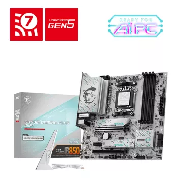 Μητρική MSI B850M GAMING PLUS WIFI — AMD B850, Socket AM5, micro ATX, DDR5, 4x DIMM, 3x M.2, Wi‑Fi 7, 5 Gb LAN