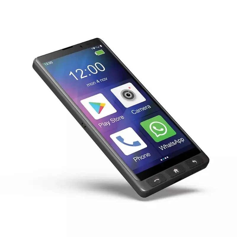MAXCOM MS601 4G smartphone για ηλικιωμένους, 6 ιντσών, 4GB/64GB, Android 14, μαύρο