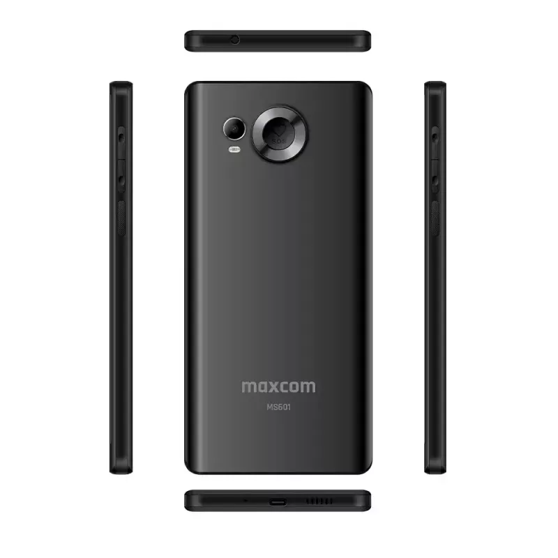 MAXCOM MS601 4G smartphone για ηλικιωμένους, 6 ιντσών, 4GB/64GB, Android 14, μαύρο