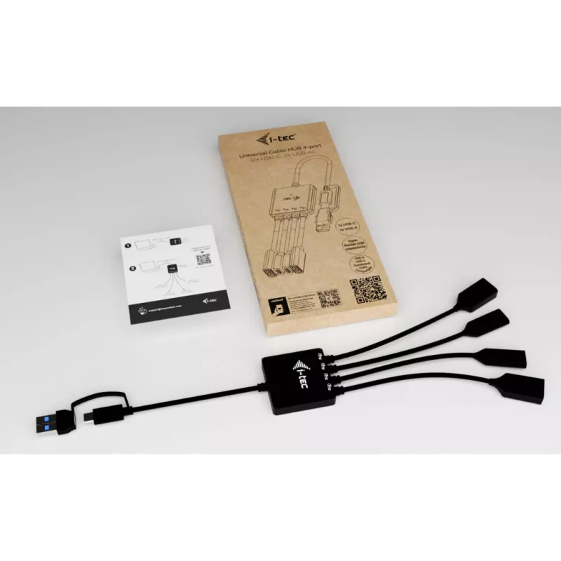 i-tec USB-C/USB-A Καλώδιο-HUB 4 Θύρες (2x USB-C, 2x USB-A)