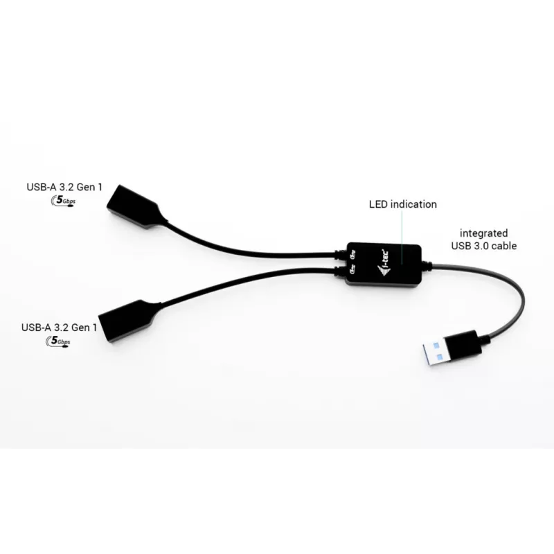 USB-A-Hub ITEC U3CBLHUB2A — 2 Θύρες, USB 3.0 έως 5 Gbit/s