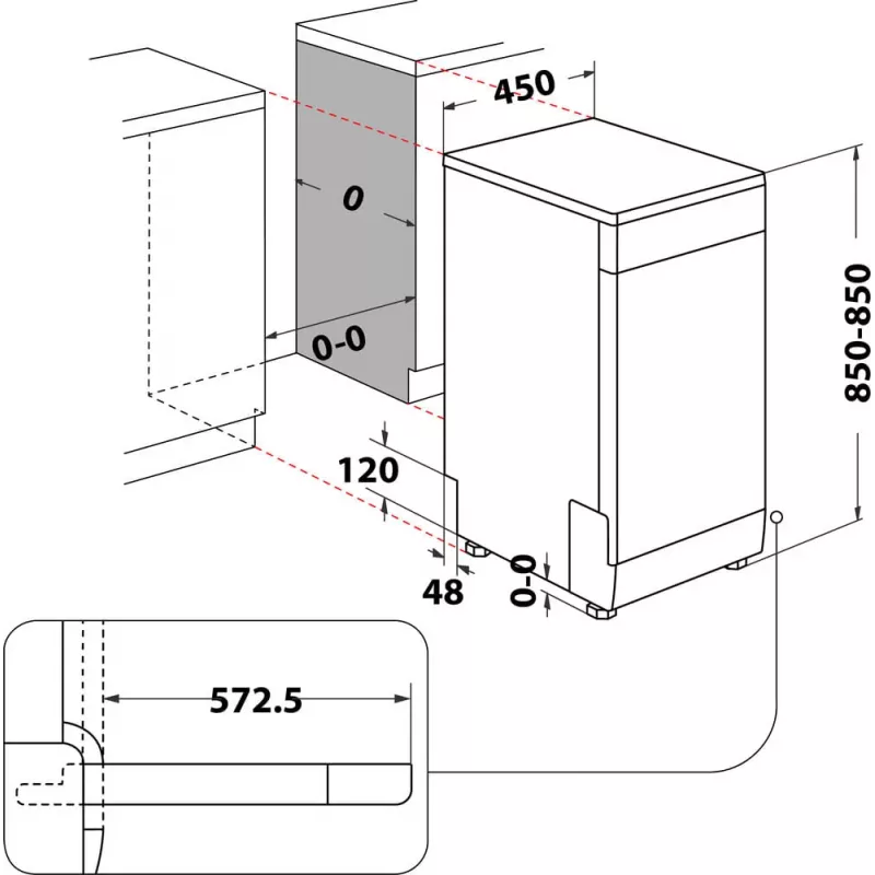 Whirlpool WSBO 3O34 PF X Ημιενσωματωμένος 10 σερβίτσια