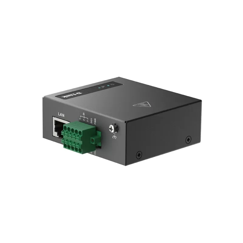 D-Link DOM-311-TSO 4G LTE IIoT RTU πύλη, Ethernet 10/100 Mbit/s, RS-232/485, Nano SIM, 2 αποσπώμενες εξωτερικές κεραίες, 9–36 V DC, μαύρη