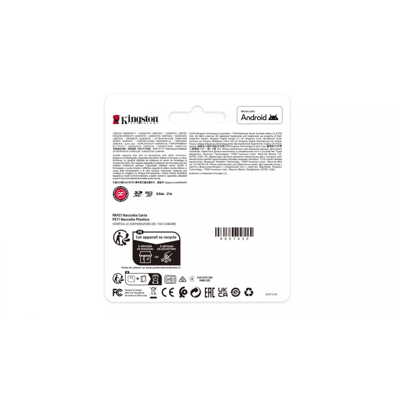 Kingston Technology 128GB micSDXC Canvas Select Plus Gen3 150R A1 μεμονωμένη συσκευασία χωρίς ADP