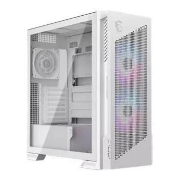 Κουτί PC MSI MPG VELOX 300R AIRFLOW PZ Midi Tower λευκό — ATX/EATX/MicroATX/Mini-ITX, 1×3,5 inch, 4×2,5 inch, 2×USB 3.2 Gen1, πλαϊνό παράθυρο