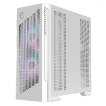 Κουτί PC MSI MPG VELOX 300R AIRFLOW PZ Midi Tower λευκό — ATX/EATX/MicroATX/Mini-ITX, 1×3,5 inch, 4×2,5 inch, 2×USB 3.2 Gen1, πλαϊνό παράθυρο