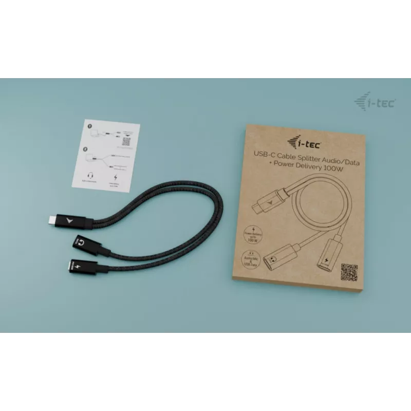 i-tec διαχωριστικό καλωδίου USB-C ήχου/δεδομένων + Power Delivery 100 W